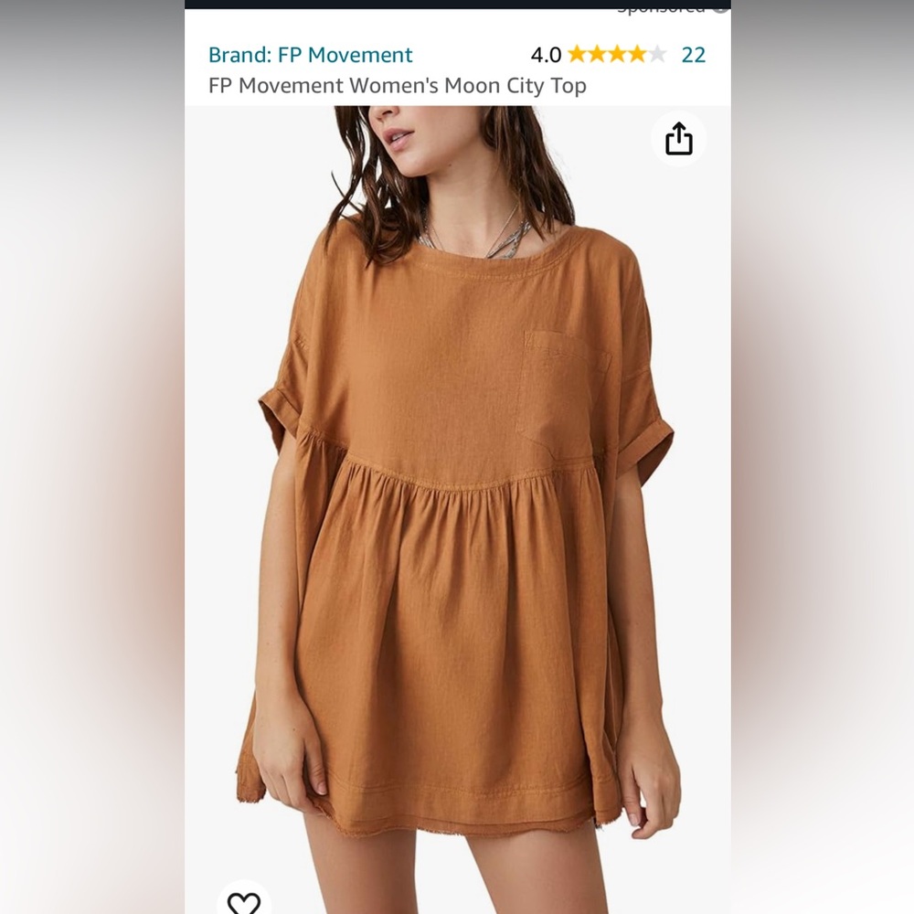 Few people oversized babydoll boho top